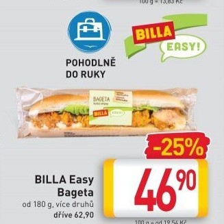 Obložená bageta Easy Billa