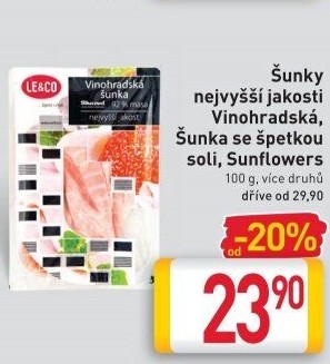 Šunka vinohradská nejvyšší jakosti LE&amp