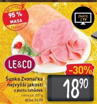 Šunka Zvonařka nejvyšší jakosti LE&amp