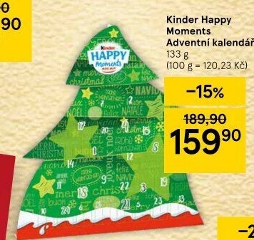 Adventní kalendář Happy Moments Mini Mix Kinder