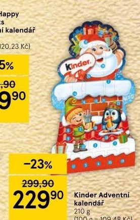 Adventní kalendář Kinder