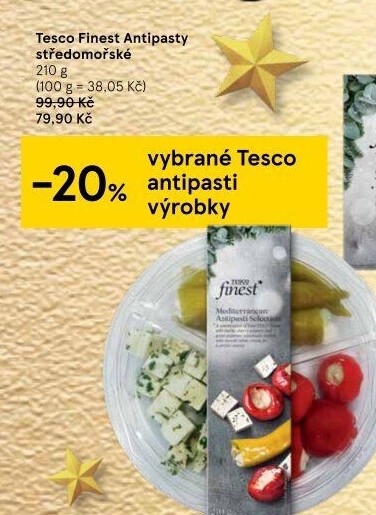 Antipasti středomořské Tesco Finest