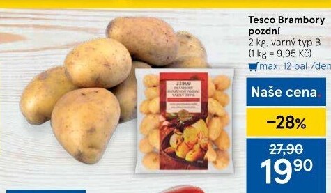 Brambory pozdní B Tesco