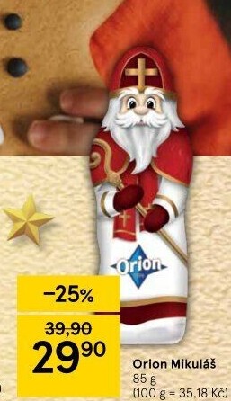 Čokoládový Mikuláš Orion