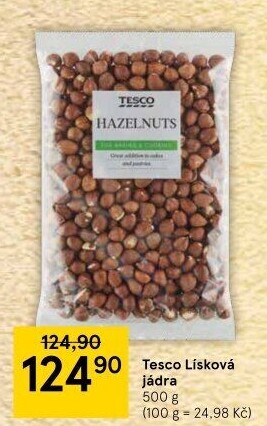 Lískové ořechy Tesco