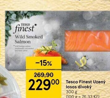 Losos divoký uzený Tesco Finest
