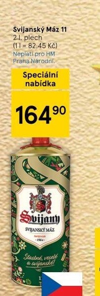 Pivo světlý ležák 11° Svijanský Máz Svijany