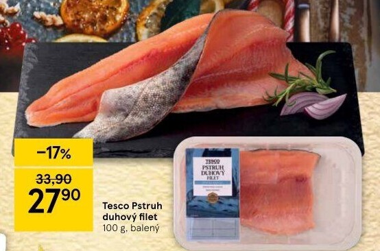 Pstruh duhový filety Tesco
