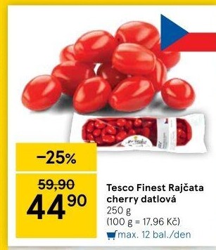 Rajčata cherry Tesco Finest