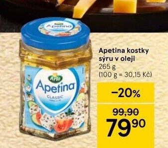 Sýrové kostky v oleji Apetina Arla