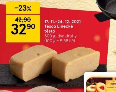 Těsto linecké Tesco