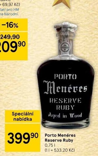 Víno portské Ruby Reserve Menéres