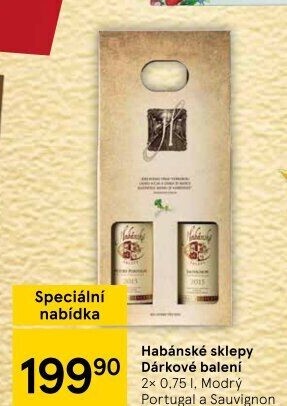 Víno Sauvignon + Modrý Portugal Habánské sklepy - dárkové balení
