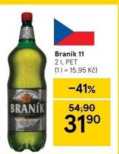 Pivo světlý ležák 11° Jedenáctka Braník