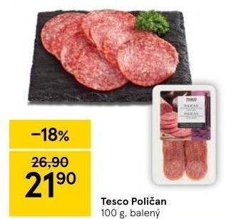 Salám Poličan Tesco