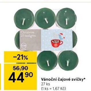 Svíčky čajové vánoční