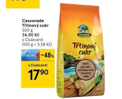 Třtinový cukr Cassonade