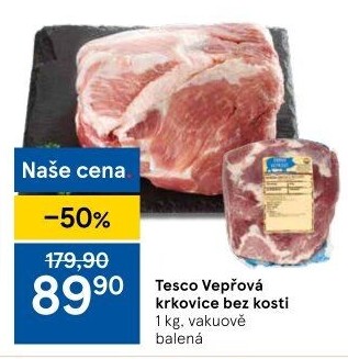 Vepřová krkovice bez kosti Tesco