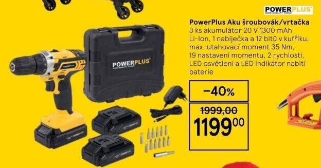 Aku šroubovák/vrtačka PowerPlus POWX00500