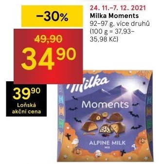 Bonboniéra Pralinky Moments Milka