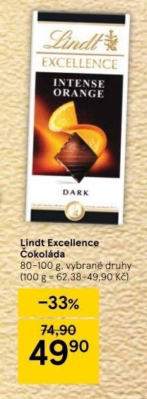 Čokoláda Excellence Lindt