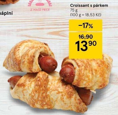 Croissant s párkem