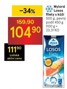 Losos filety mražený Mylord