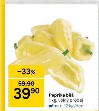 Paprika bílá