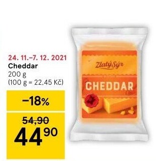 Sýr Cheddar Zlatý sýr