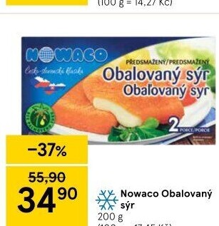 Sýr obalovaný mražený Nowaco