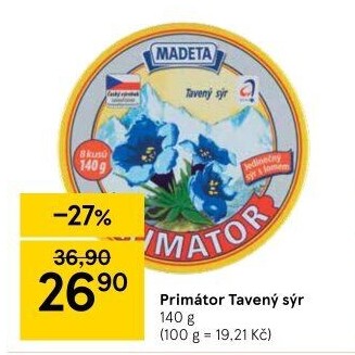 Sýr tavený Primátor Madeta