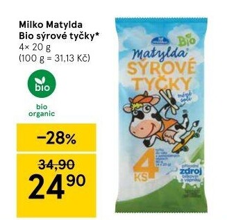 Sýrové tyčky bio Matylda Milko
