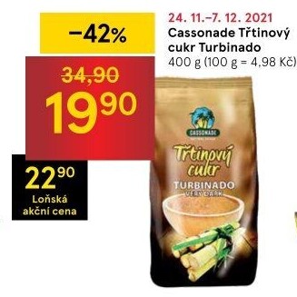 Třtinový cukr Cassonade