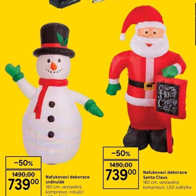 Vánoční nafukovací LED dekorace