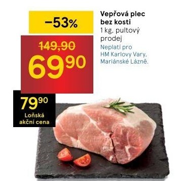 Vepřová plec bez kosti