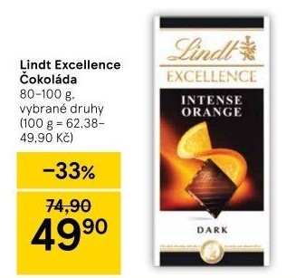 Čokoláda Excellence Lindt
