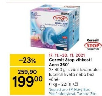 Pohlcovač vlhkosti Aero 360° Ceresit