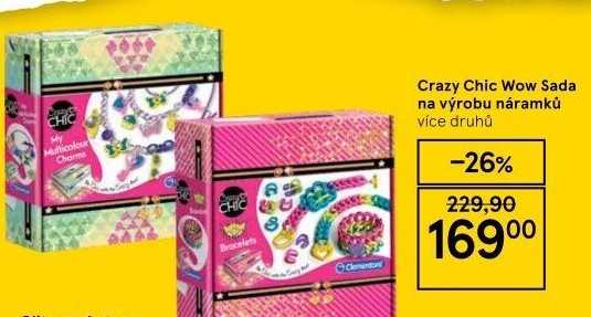 Sada k tvorbě náramků Crazy Chic Clementoni