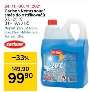 Směs do ostřikovačů zimní Carlson