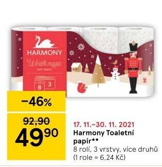 Toaletní papír 3vrstvý Harmony