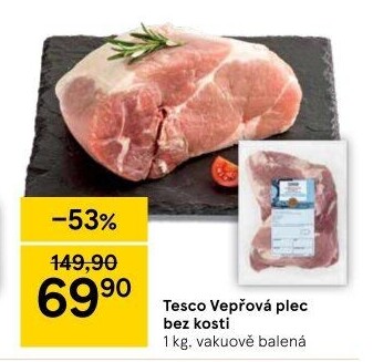 Vepřová plec bez kosti Tesco