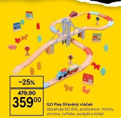 Vláčkodráha dřevěná GO Play