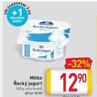 Bílý jogurt řecký 5% Milko