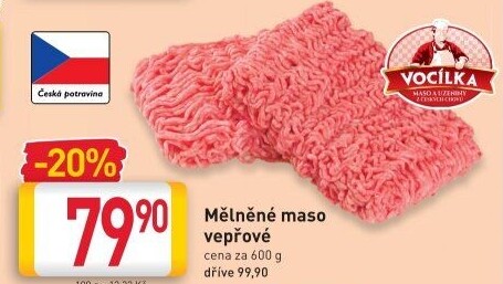 Maso mleté vepřové Vocílka