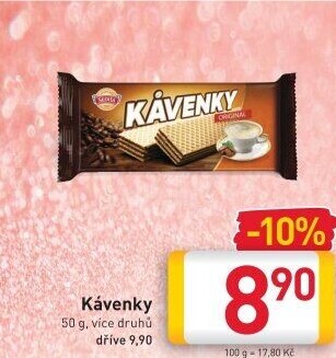 Oplatky Kávenky Sedita