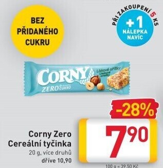 Tyčinka cereální Zero Corny