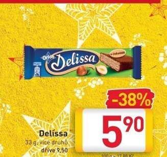 Oplatky celomáčené Delissa Orion