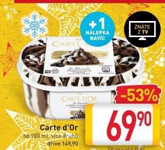 Zmrzlina ve vaničce Carte D'