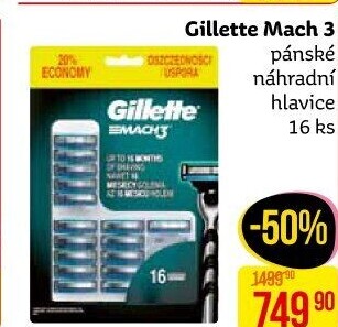 Náhradní hlavice pánské Mach 3 Gillette