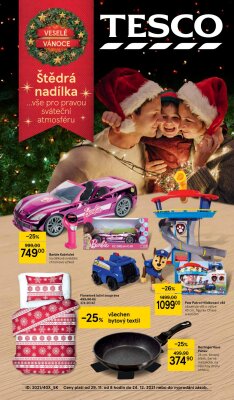 akční leták Tesco 29.11.2021-24.12.2021